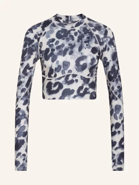 Top Adidas By Stella Mccartney z nadrukiem z długim rękawem czarny