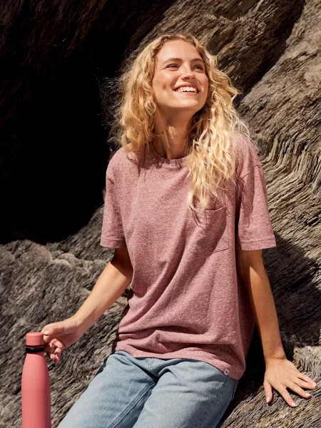 Elena koszulka z bawełny organicznej Burgundy