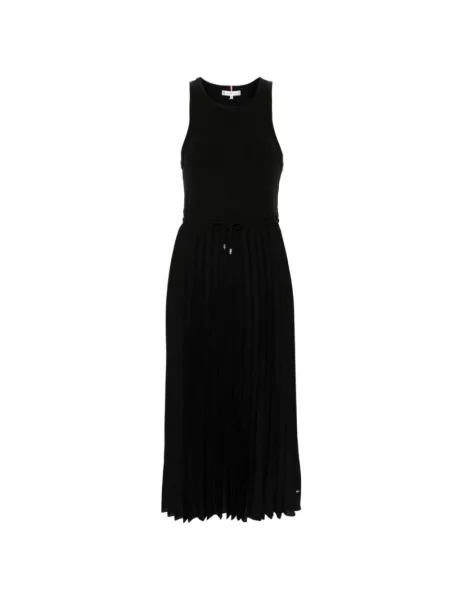 Sukienka midi Tommy Hilfiger czarna