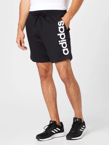Džerzej športové nohavice Adidas Sportswear s autogramom čierna