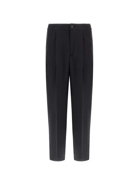 Pantaloni croiți Herno negru