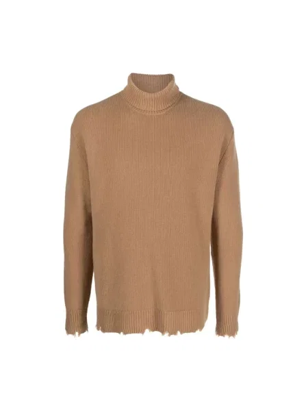 Sweter Laneus brązowy