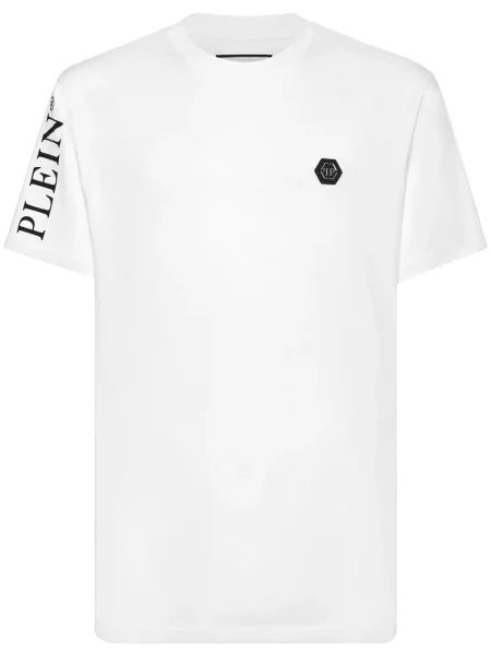 Tricou Philipp Plein cu autograf alb