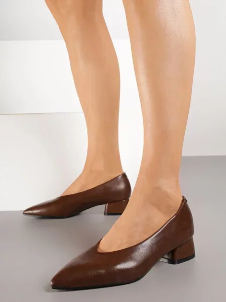 Pantofi cu Rilomena deschis maro