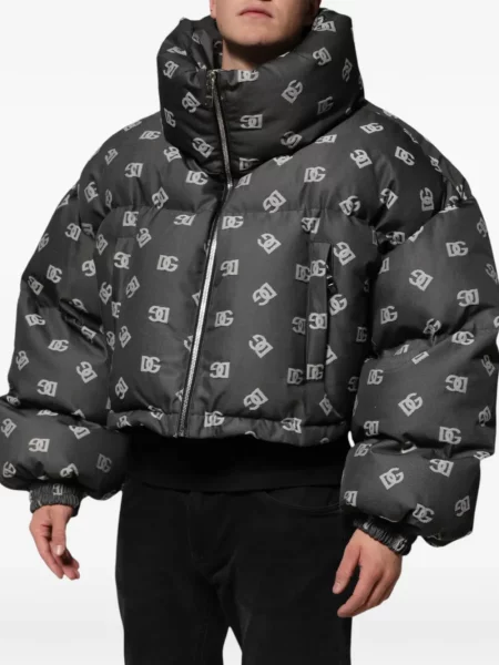 Geacă Dolce & Gabbana cu imagine negru