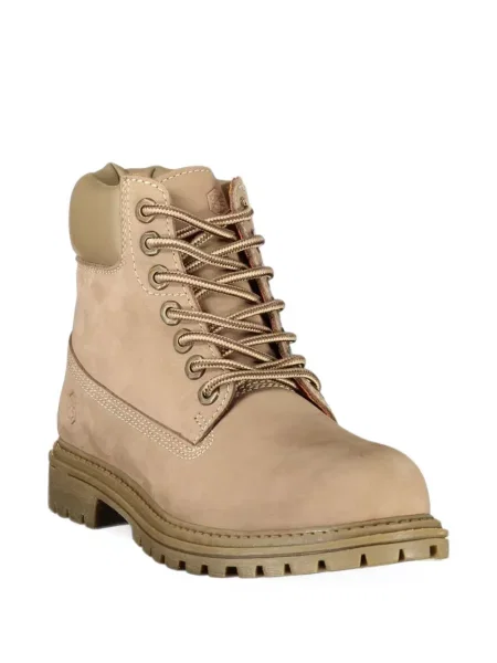 Cizme scurte Lumberjack cu șireturi din piele