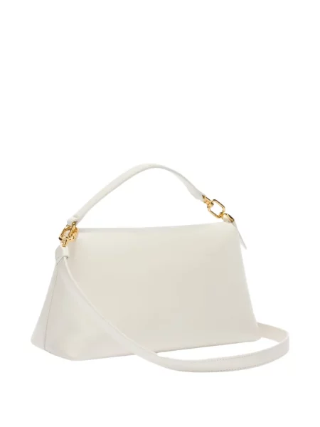 Mini geanta de piele Furla din piele mini alb