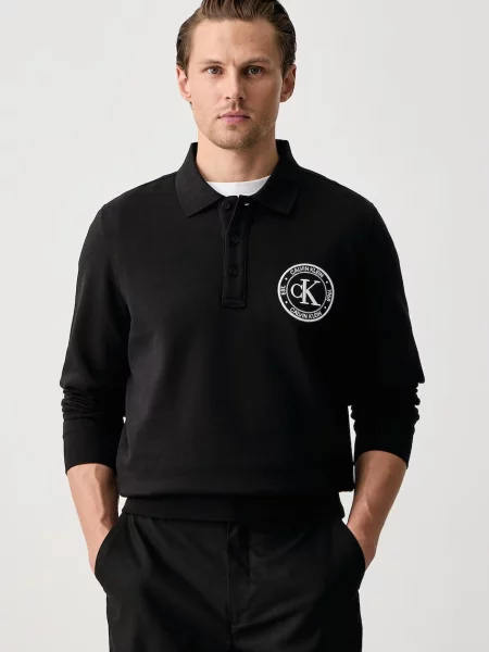 Calvin Klein Jeans bluza z bawełną czarna