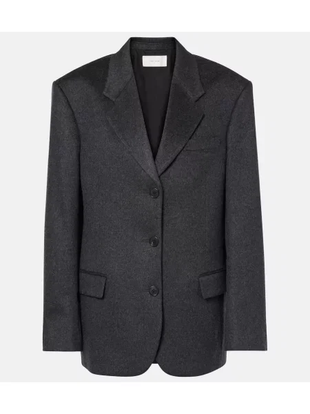 Sacou The Row din cașmir gri