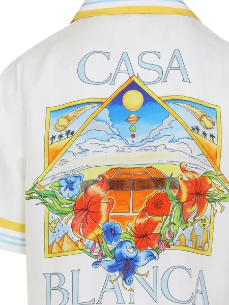 Cămașă Casablanca cu imagine alb