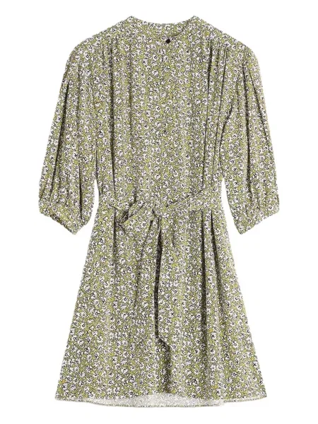 Sukienka mini Maison Kitsune w kwiatki z nadrukiem garniturowa zielona