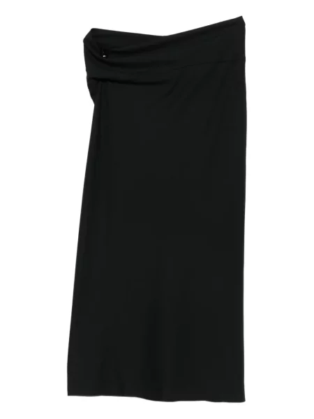 Spódnica midi Alberta Ferretti drapowana do kolan czarna