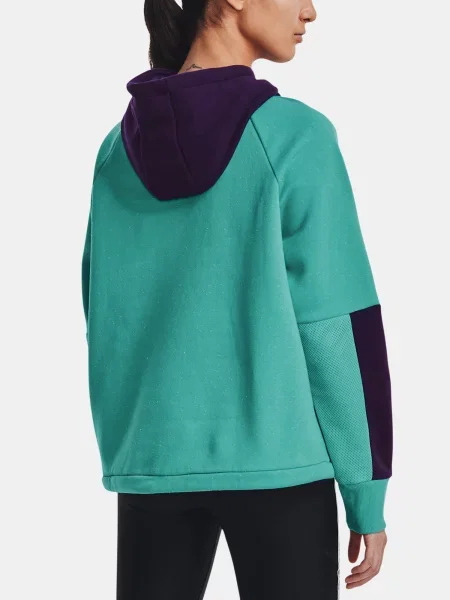 Hanorac cu glugă Under Armour din fleece verde