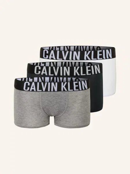 Calvin Klein Boxerky 3 Kusy V Balení / šedá / černá bílá