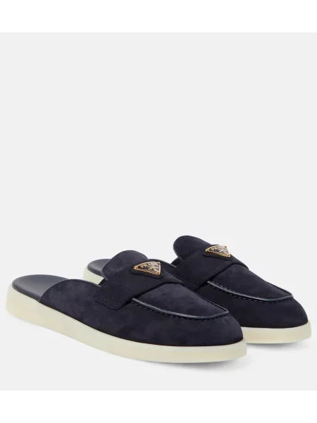 Copati Prada iz semiša modra