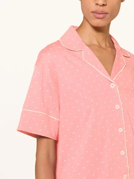 Mey Pyžamo Typu Shorty Série Crochet Dots / režná růžová