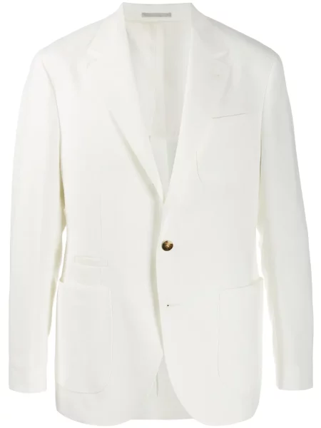 Jednořadé sako Brunello Cucinelli bílé
