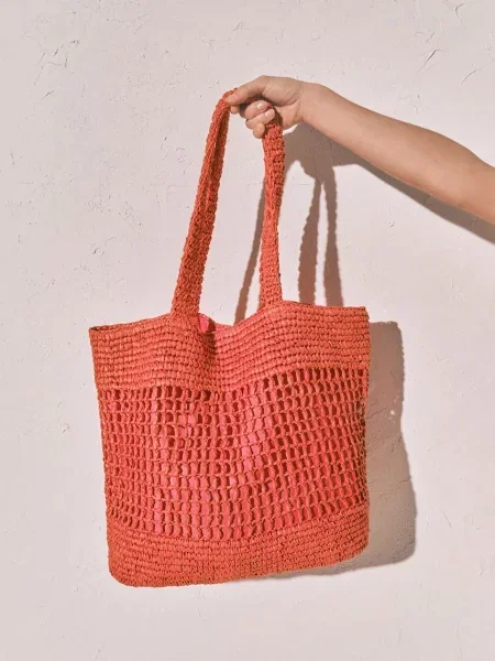Women'secret shopper torba za žene pletena crvena