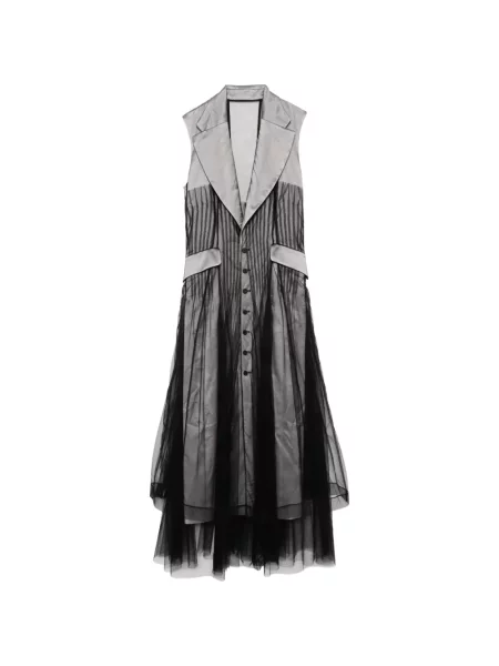 Rochie Quetsche din tul gri