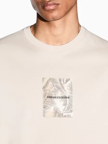 Футболка Armani Exchange бежевая