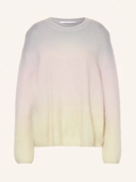 Herzen's Angelegenheit Sweter Z Kaszmiru grau różowy