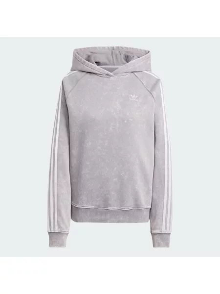 Mikina adidas Originals Wash Hoodie s kapucí s aplikací šedá