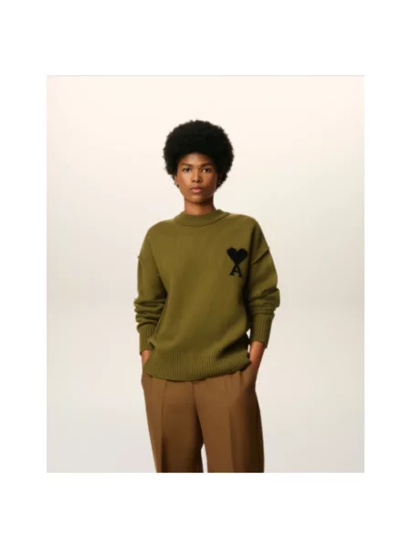 Sweter Ami Paris zielony