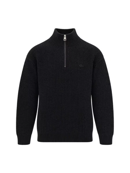 Lacoste Sweter Typu Troyer grau czarny