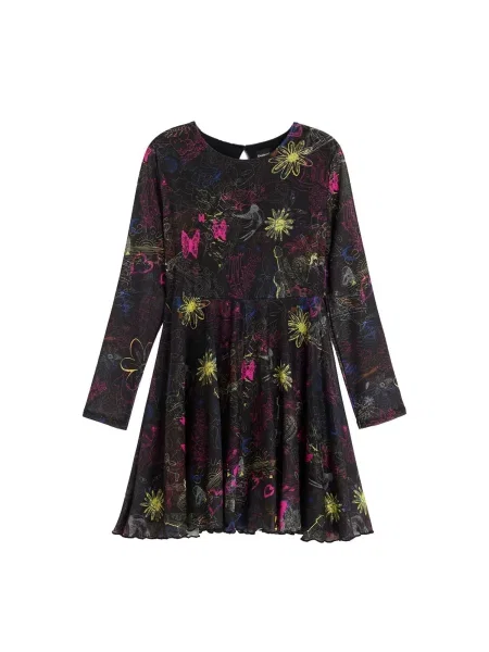 Desigual Rochie albastru / galben / roz negru