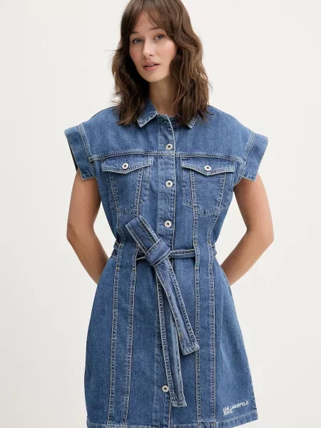 Karl Lagerfeld Jeans rochie jeans albastru
