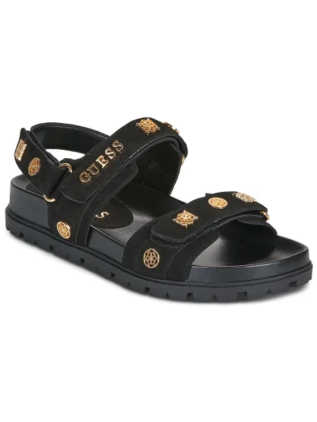 GUESS Sandale cu baretă FLORIZI auriu negru