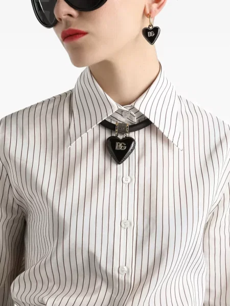 Cămașă Dolce & Gabbana cu dungi alb