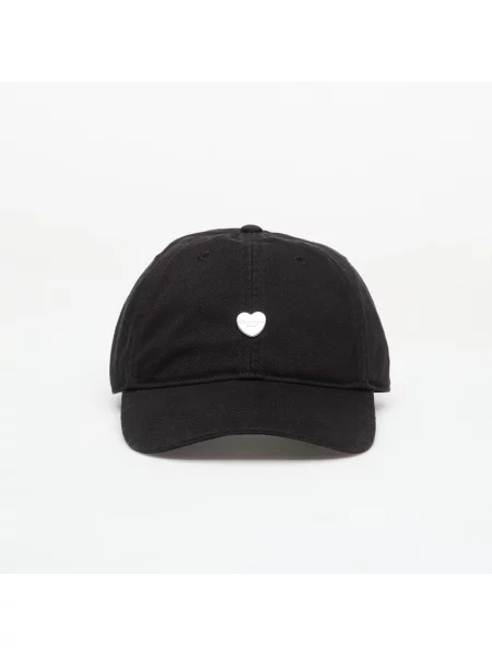 Шапка с козирки Carhartt Wip със сърца черно