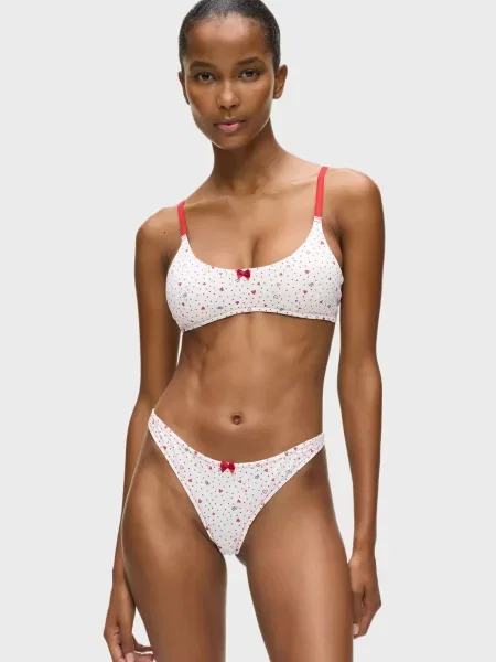 Стрінги Karl Lagerfeld з сердечками білі