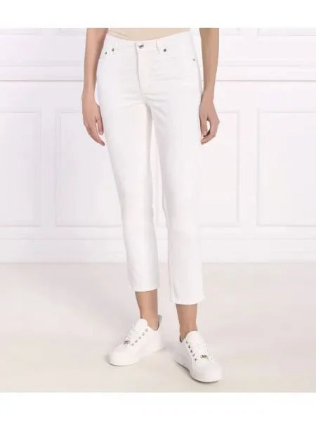 Michael Kors Blugi SIDE SLIT JEANS | mid waist alb