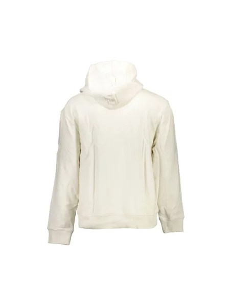 Bluza z kapturem Calvin Klein Jeans z kapturem z długim rękawem biała