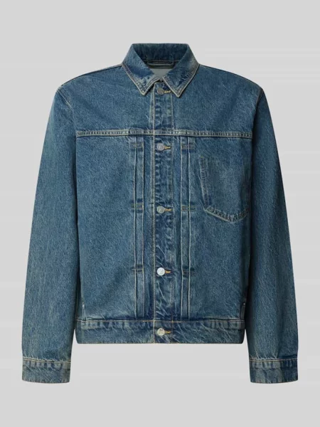 Kurtka jeansowa o kroju regular fit z mieszanki bawełny i lyocellu model AASHTON' Armedangels niebieska