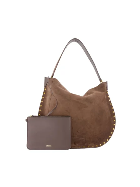 Torebka hobo Isabel Marant skórzana brązowa
