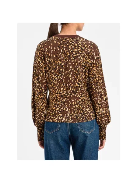 Sweter Twinset brązowy