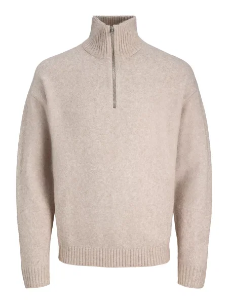 JACK & JONES Πουλόβερ JJESoho Ollie μελανζέ μπεζ