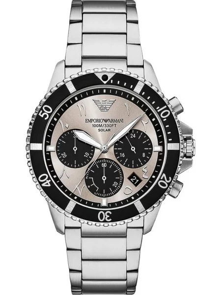 Emporio Armani zegarek srebrny