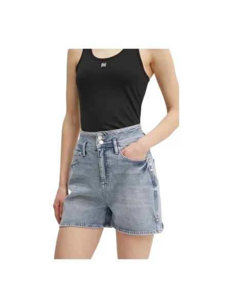 Szorty jeansowe Emporio Armani niebieskie