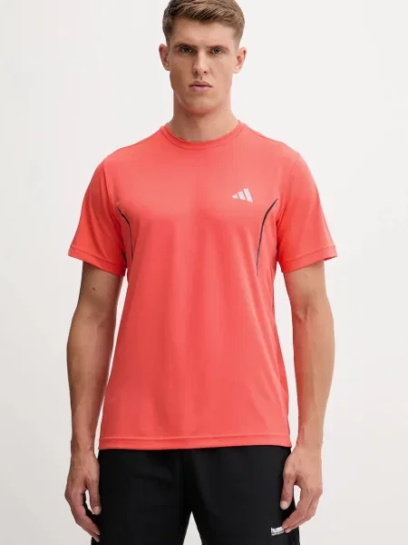 Тениска adidas Performance Tech App с принт оранжево
