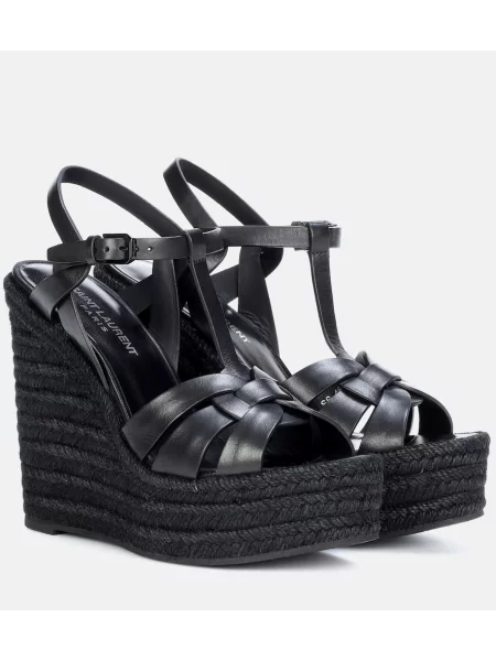 Espadrile Saint Laurent din piele negru