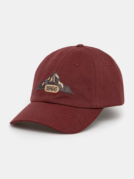 Шапка с козирка The North Face Norm с апликация бордо