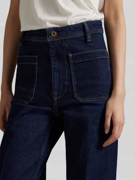 Jeansy o rozkloszowanym kroju z wpuszczanymi Polo Ralph Lauren granatowe