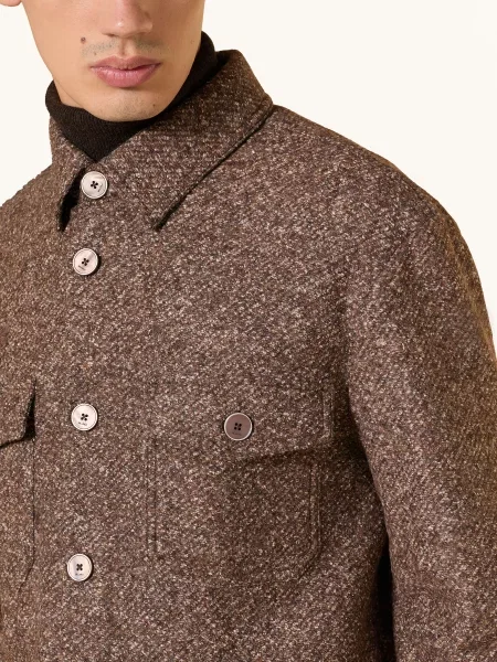 Maerz Muenchen Košile Slim Fit tmavě / světle hnědá