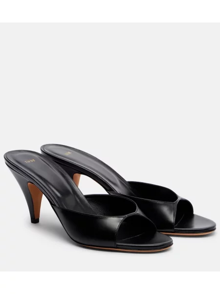 Papuci tip mules Jude din piele negru