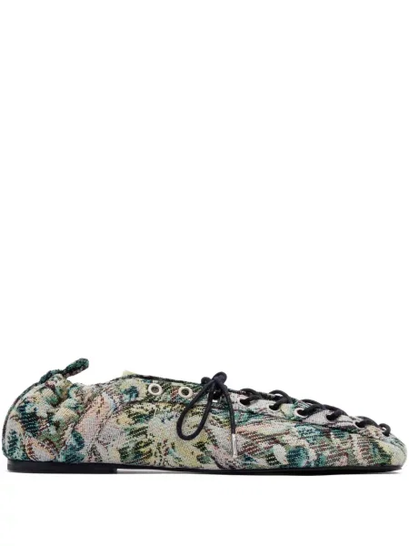 Šněrovací krajkové baleríny Ganni