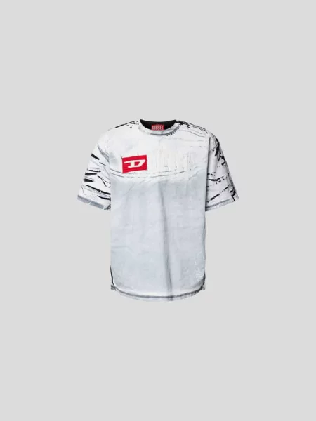 T-shirt z detal z logo Diesel